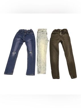 Kids 3-Pack Stretch Denim Jeans - Blue, Light Wash, Black